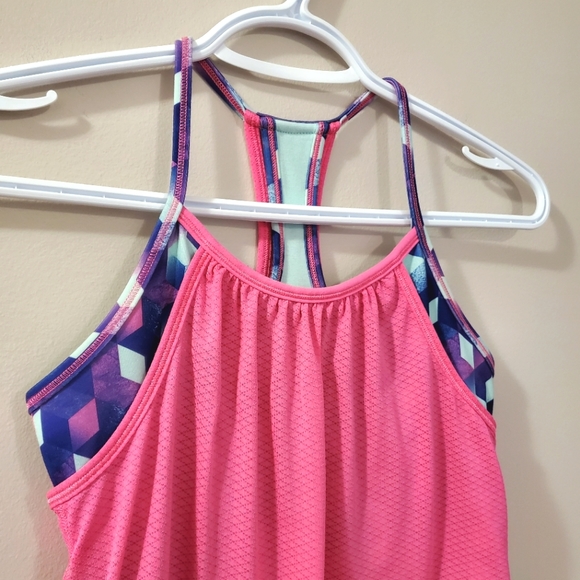 Ivivva Lululemon Girls Double Dutch Racerback Tank Top Pinkelicious Size 10 - Picture 4 of 7